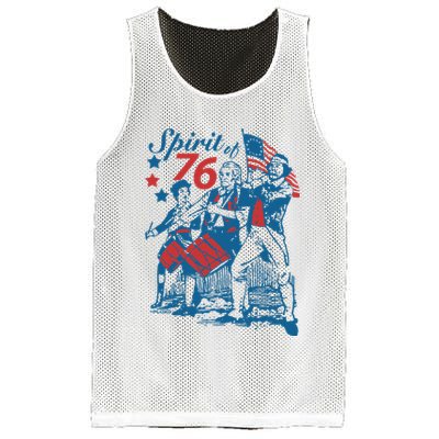 Spirit Of 76 Patriotic Vintage 4th Of July Mesh Reversible Basketball Jersey Tank