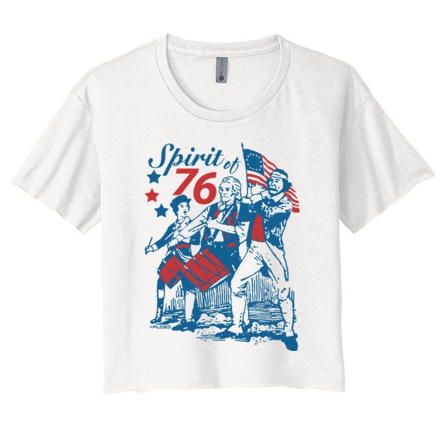 Spirit Of 76 Patriotic Vintage 4th Of July Crop Top