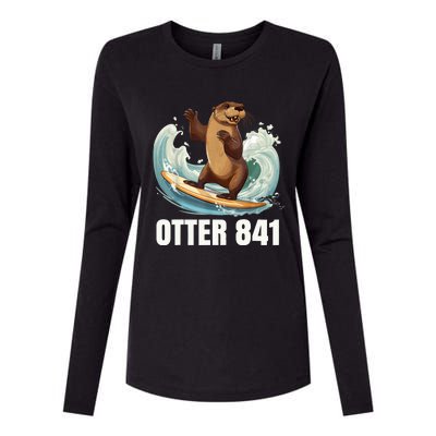 Surfing Otter 841 California Sea Otter 841 Womens Cotton Relaxed Long Sleeve T-Shirt