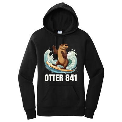 Surfing Otter 841 California Sea Otter 841 Women's Pullover Hoodie