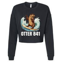 Surfing Otter 841 California Sea Otter 841 Cropped Pullover Crew