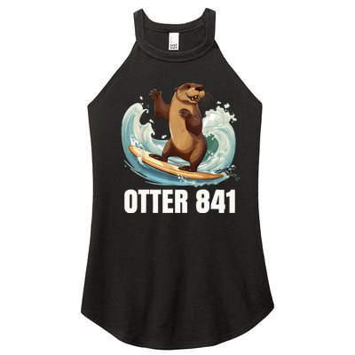 Surfing Otter 841 California Sea Otter 841 Women's Perfect Tri Rocker Tank