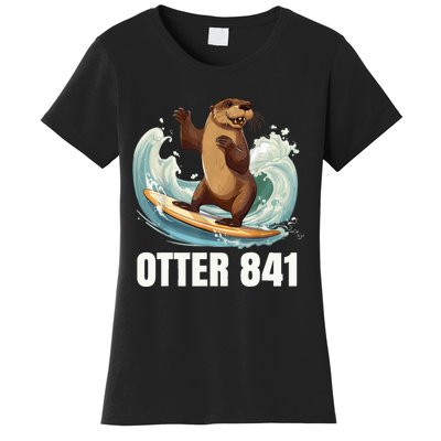 Surfing Otter 841 California Sea Otter 841 Women's T-Shirt