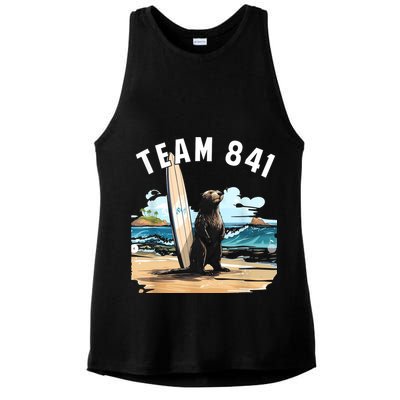 Surfing Otter 841 Otter My Way California Sea Otter Ladies PosiCharge Tri-Blend Wicking Tank