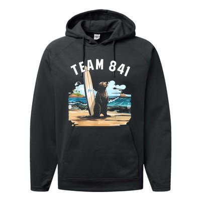 Surfing Otter 841 Otter My Way California Sea Otter Performance Fleece Hoodie