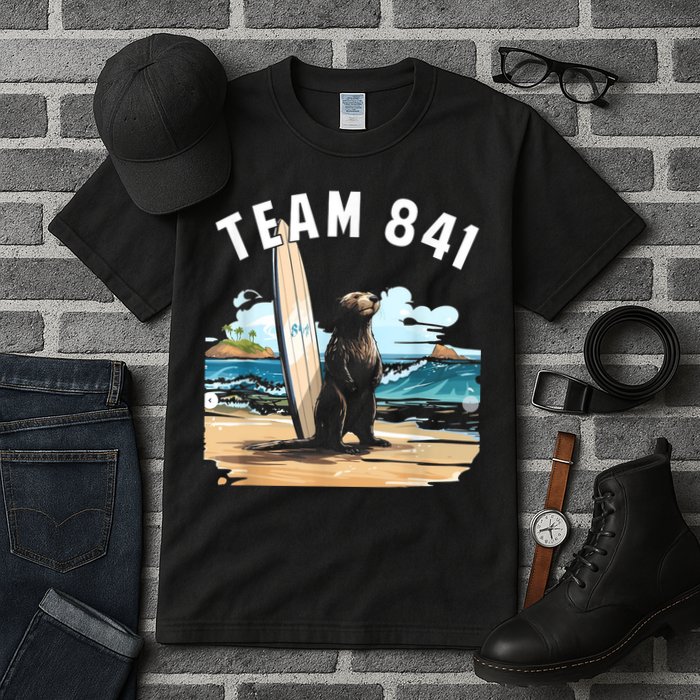 Surfing Otter 841 Otter My Way California Sea Otter Tall T-Shirt