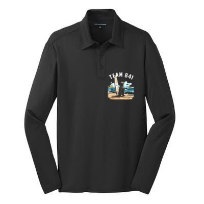 Surfing Otter 841 Otter My Way California Sea Otter Silk Touch Performance Long Sleeve Polo