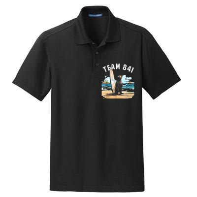 Surfing Otter 841 Otter My Way California Sea Otter Dry Zone Grid Polo