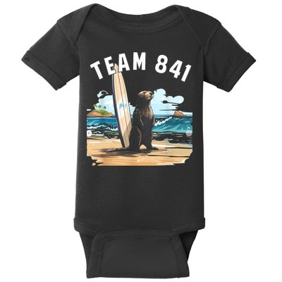 Surfing Otter 841 Otter My Way California Sea Otter Baby Bodysuit
