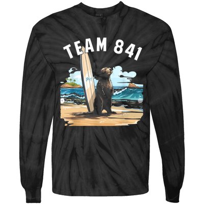 Surfing Otter 841 Otter My Way California Sea Otter Tie-Dye Long Sleeve Shirt