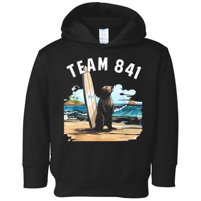 Surfing Otter 841 Otter My Way California Sea Otter Toddler Hoodie