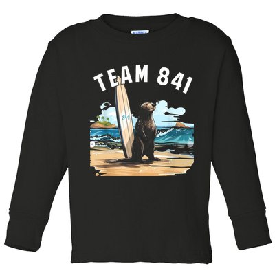 Surfing Otter 841 Otter My Way California Sea Otter Toddler Long Sleeve Shirt