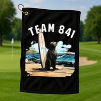 Surfing Otter 841 Otter My Way California Sea Otter Golf Towel
