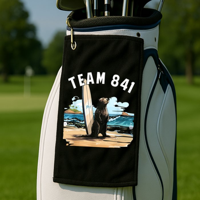 Surfing Otter 841 Otter My Way California Sea Otter Golf Towel
