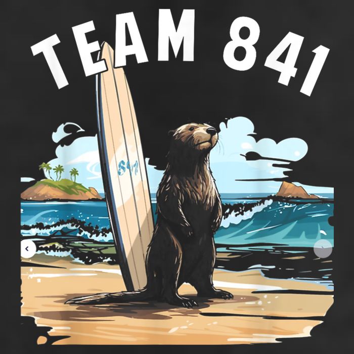 Surfing Otter 841 Otter My Way California Sea Otter Golf Towel