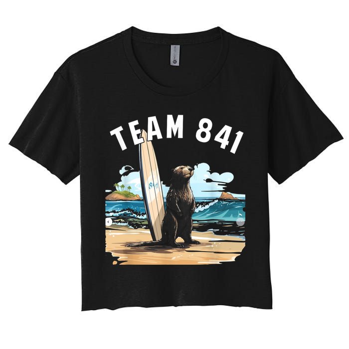 Surfing Otter 841 Otter My Way California Sea Otter Women's Crop Top Tee
