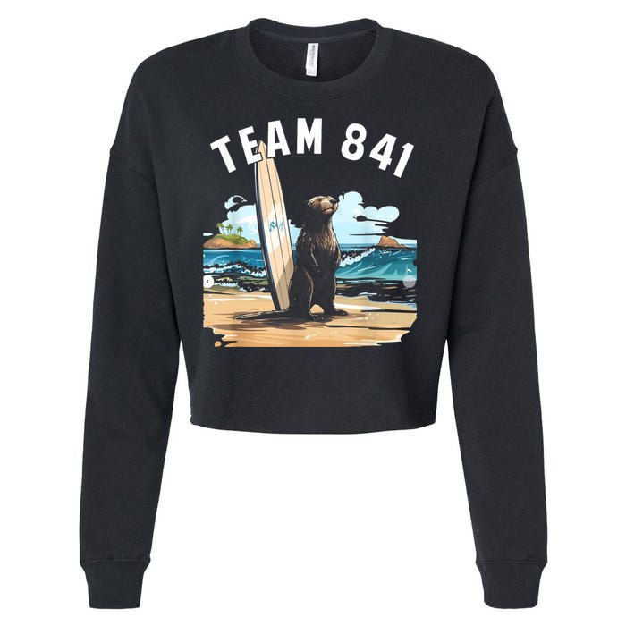 Surfing Otter 841 Otter My Way California Sea Otter Cropped Pullover Crew