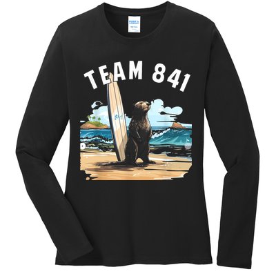 Surfing Otter 841 Otter My Way California Sea Otter Ladies Long Sleeve Shirt