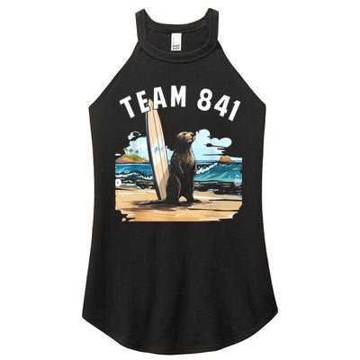 Surfing Otter 841 Otter My Way California Sea Otter Women's Perfect Tri Rocker Tank