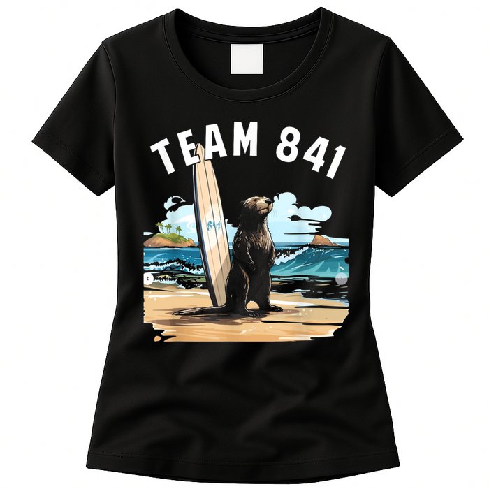 Surfing Otter 841 Otter My Way California Sea Otter Womens T-Shirt