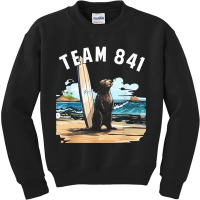 Surfing Otter 841 Otter My Way California Sea Otter Kids Sweatshirt