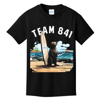 Surfing Otter 841 Otter My Way California Sea Otter Kids T-Shirt