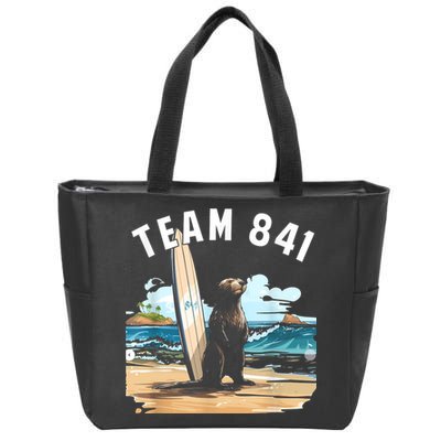 Surfing Otter 841 Otter My Way California Sea Otter Zip Tote Bag
