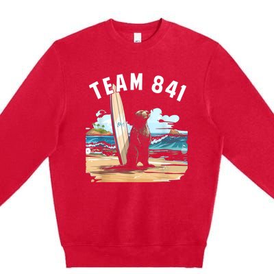 Surfing Otter 841 Otter My Way California Sea Otter Premium Crewneck Sweatshirt