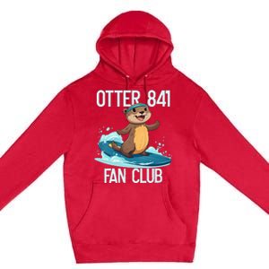 Surfing Otter 841 Fan Club Premium Pullover Hoodie