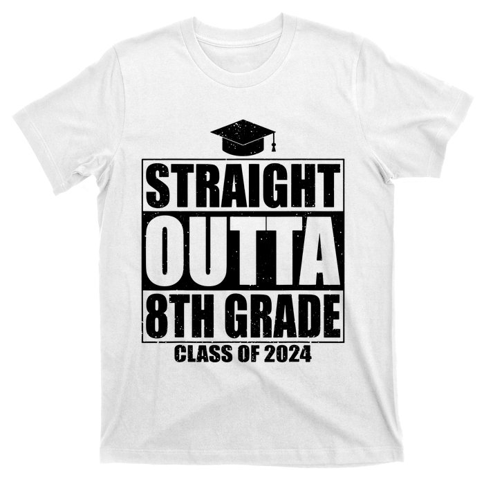 Straight Outta 8th Grade Graduation Class Of 2024 8th Grade T-Shirt