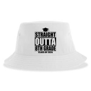 Straight Outta 8th Grade Graduation Class Of 2024 8th Grade Sustainable Bucket Hat