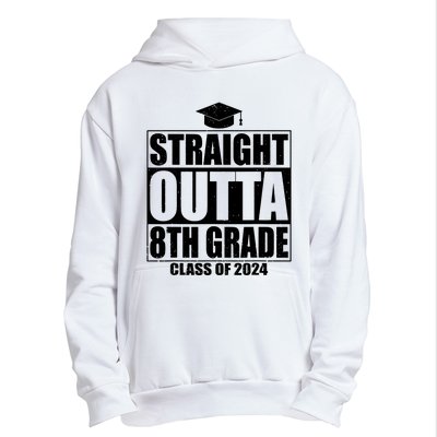 Straight Outta 8th Grade Graduation Class Of 2024 8th Grade Urban Pullover Hoodie