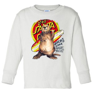 Surfing Otter 841 Otter My Way Dude California Otter 841 Toddler Long Sleeve Shirt