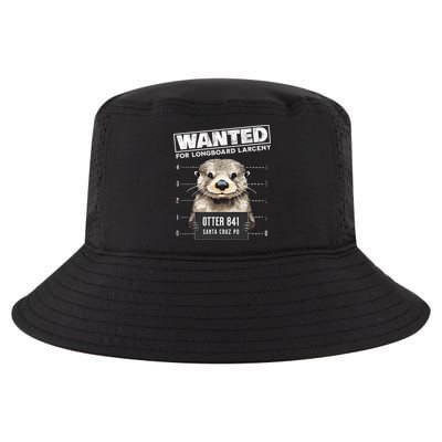 Surfing Otter 841 Wanted For Long Board Larceny Funny Cali Cool Comfort Performance Bucket Hat