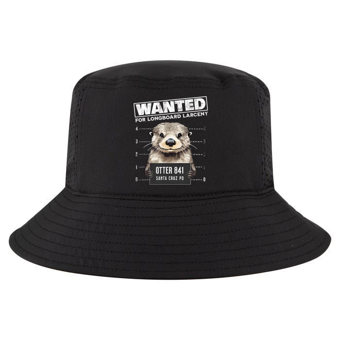 Surfing Otter 841 Wanted For Long Board Larceny Funny Cali Cool Comfort Performance Bucket Hat