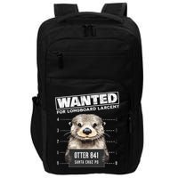Surfing Otter 841 Wanted For Long Board Larceny Funny Cali Impact Tech Backpack