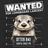 Surfing Otter 841 Wanted For Long Board Larceny Funny Cali Adult Drive Performance Visor