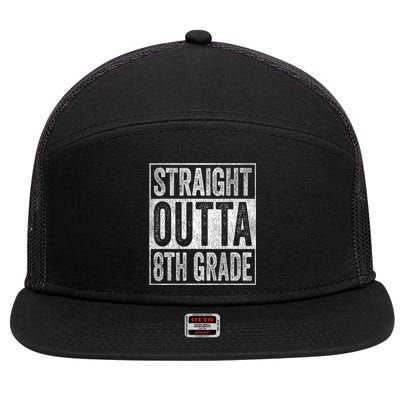 Straight Outta 8th Grade 7 Panel Mesh Trucker Snapback Hat