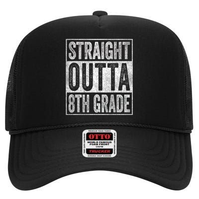 Straight Outta 8th Grade High Crown Mesh Back Trucker Hat