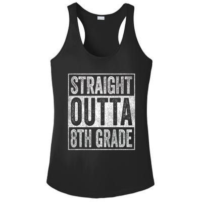 Straight Outta 8th Grade Ladies PosiCharge Competitor Racerback Tank