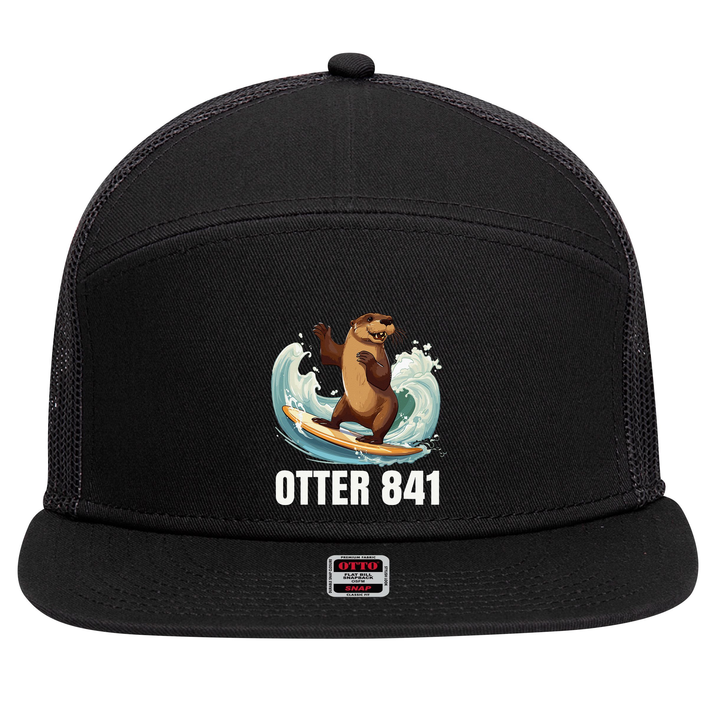Surfing Otter 841 California Sea Otter 841 7 Panel Mesh Trucker Snapback Hat