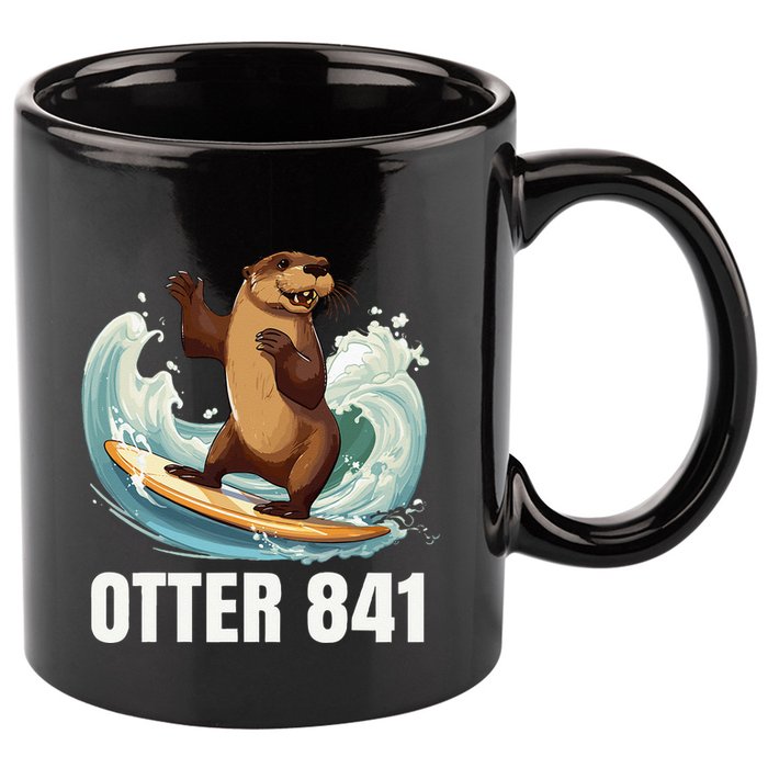 Surfing Otter 841 California Sea Otter 841 11oz C Handle Ceramic Mug