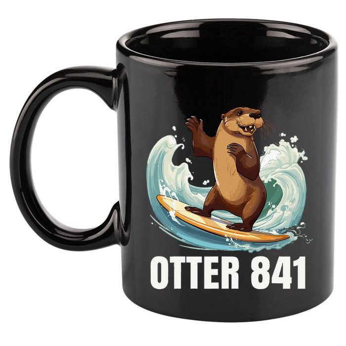 Surfing Otter 841 California Sea Otter 841 11oz C Handle Ceramic Mug