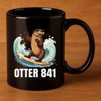 Surfing Otter 841 California Sea Otter 841 11oz C Handle Ceramic Mug