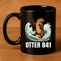 Surfing Otter 841 California Sea Otter 841 11oz C Handle Ceramic Mug