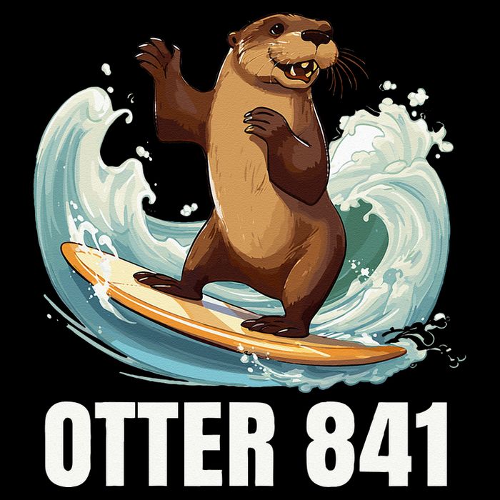 Surfing Otter 841 California Sea Otter 841 Drawstring Bag