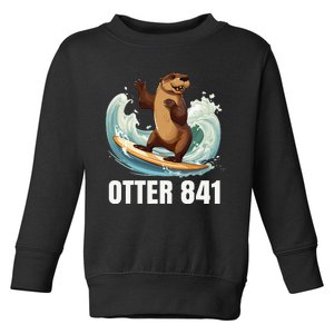 Surfing Otter 841 California Sea Otter 841 Toddler Sweatshirt