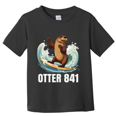 Surfing Otter 841 California Sea Otter 841 Toddler T-Shirt