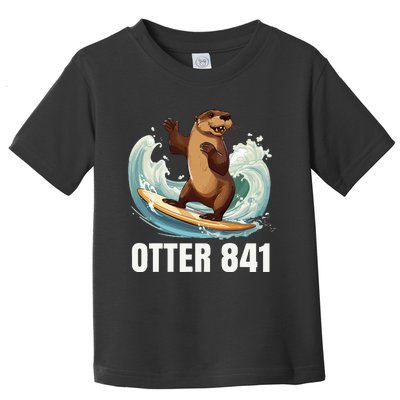 Surfing Otter 841 California Sea Otter 841 Toddler T-Shirt