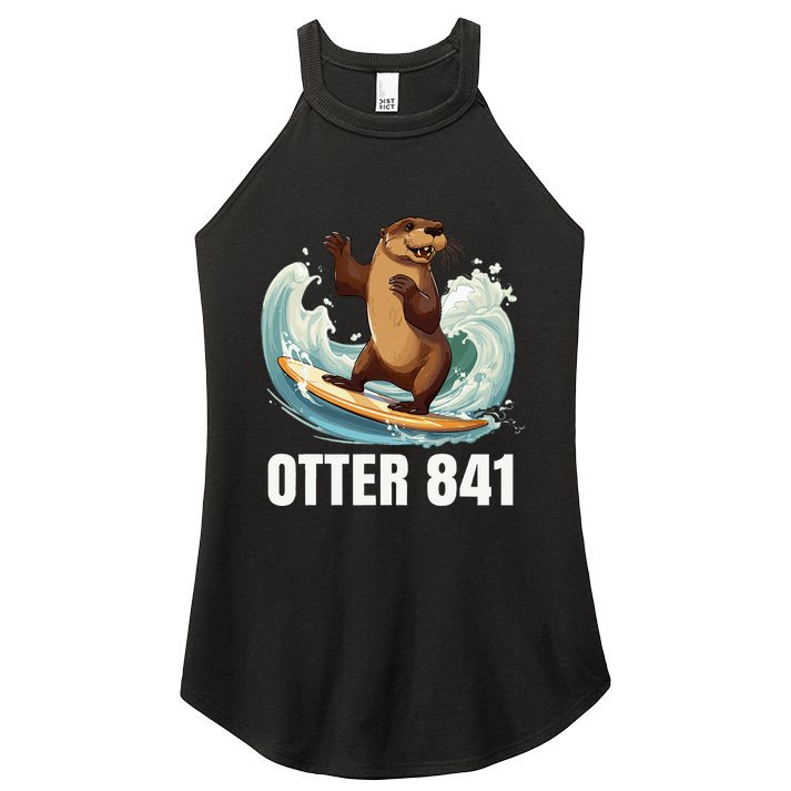 Surfing Otter 841 California Sea Otter 841 Women's Perfect Tri Rocker Tank